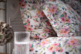 Parure de lit imprimée à motifs fleurs - Satin 300 fils