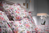 Parure de lit imprimée à motifs fleurs - Satin 300 fils