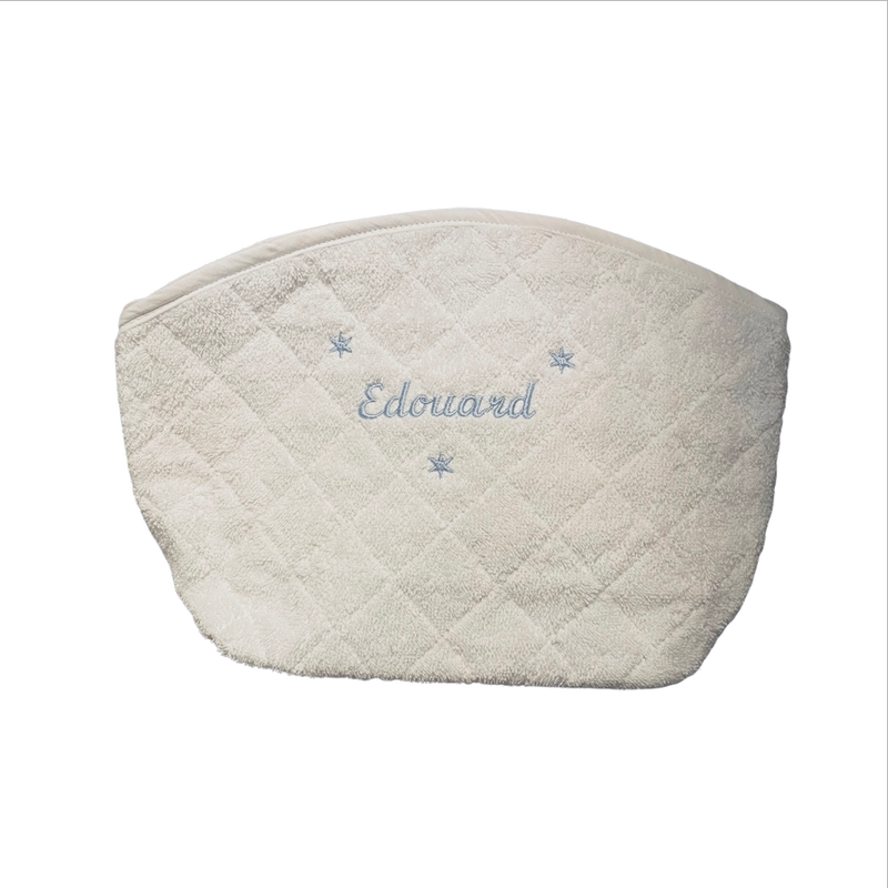 Padded terry toiletry bag